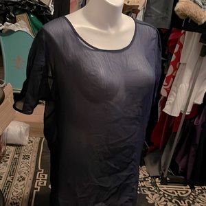 NWOT- Flimsy See-Thru Over Blouse for day or Night Wear 100 %Polyester  XXL